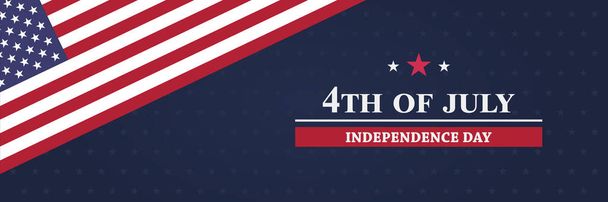 Independence day USA banner template. 4th of July celebration concept - Vektor, Bild