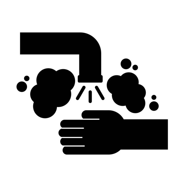 手洗いシルエットスタイルアイコン - ベクター画像