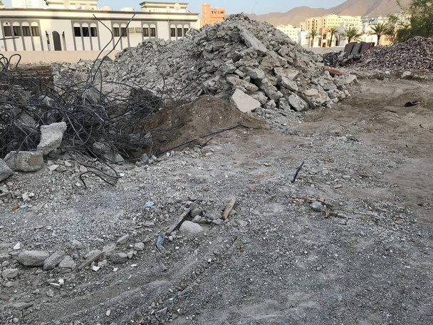 Building Demolished fully into small pieces and debris are ready to disposal from the location of Center of the city - Photo, Image