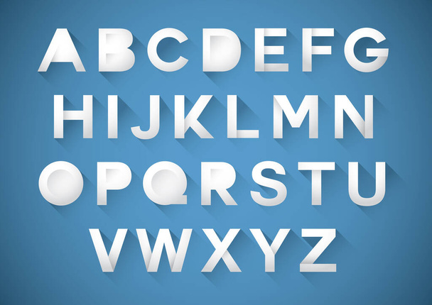 Vector of stylized modern font and alphabet - Vektör, Görsel