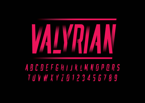Vektori tyylitelty moderni fontti ja aakkoset - Vektori, kuva