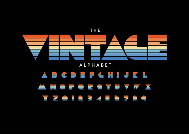 Vektor stilisierter Vintage oder Retro-Schrift und Alphabet - Vektor, Bild