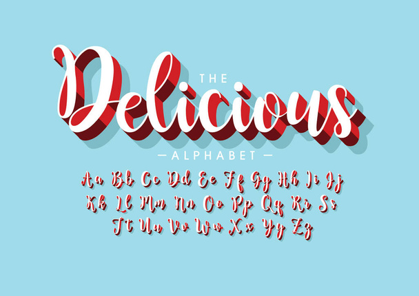 Vector of stylized modern font and alphabet - Vector, Image