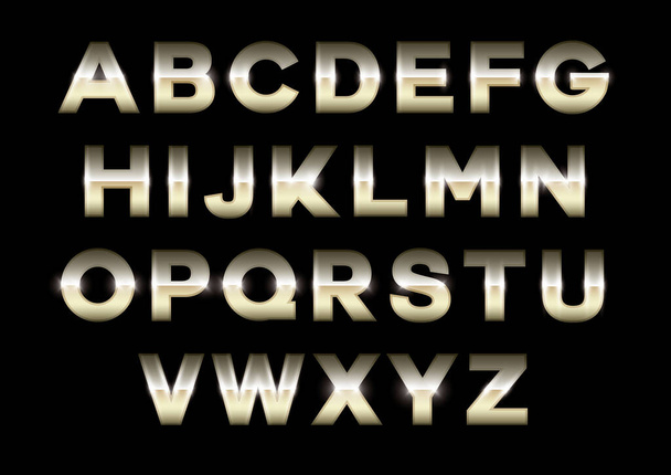 Vector de tipografía moderna estilizada y alfabeto - Vector, imagen