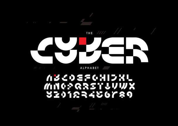 Вектор стилізованого сучасного шрифту і алфавіту
 - Вектор, зображення