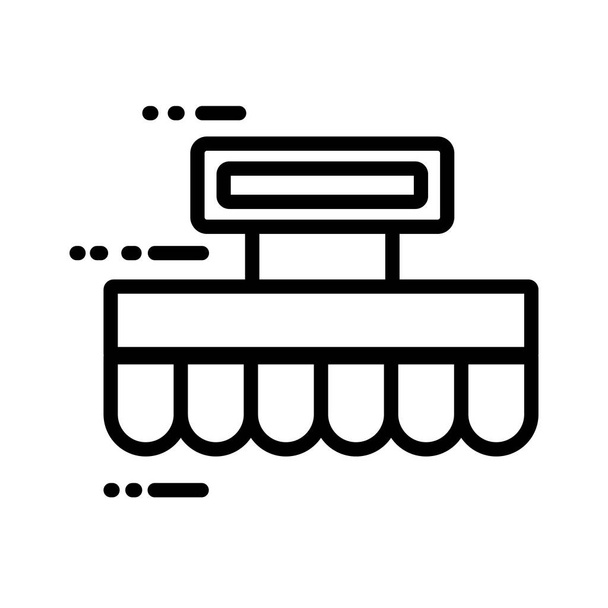 ícone de estilo de linha guarda-sol loja
 - Vetor, Imagem