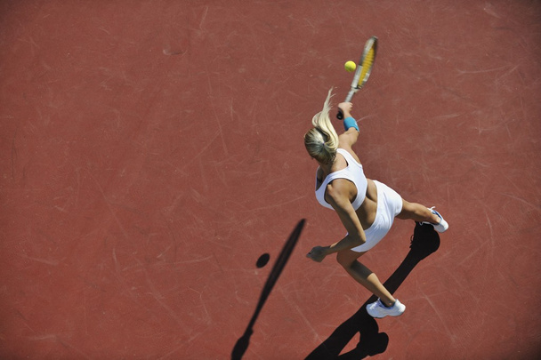 Young woman play tennis - Foto, immagini