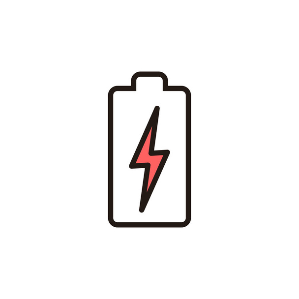 battery icon isolated on white background. Battery vector ico - Vector, Image