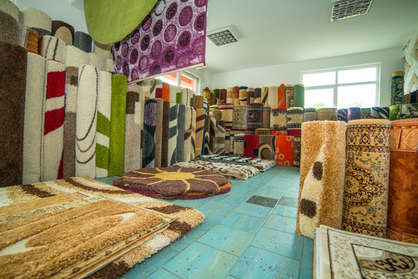 Carpets And Rugs Rolled Up & Displayed - Photo, Image