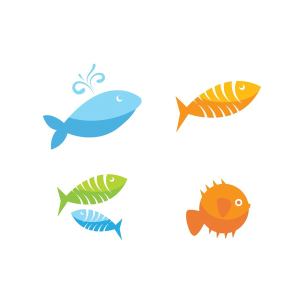 Шаблон вектора иллюстрации логотипа рыбы - Вектор,изображение