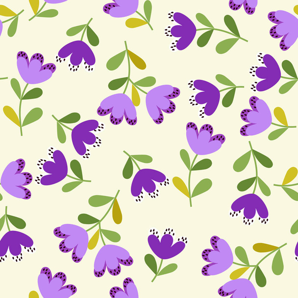Simple cute pattern in small flowers. Floral seamless background for textile or book covers, manufacturing, wallpapers, print, gift wrap and scrapbooking - Vettoriali, immagini