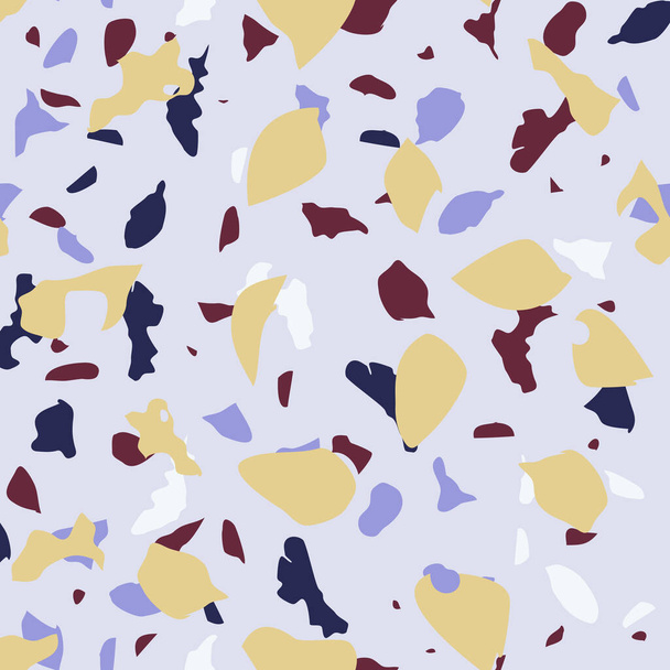 Terrazzo flooring vector seamless pattern. Texture of floor, composed of different kind of stone. - Wektor, obraz