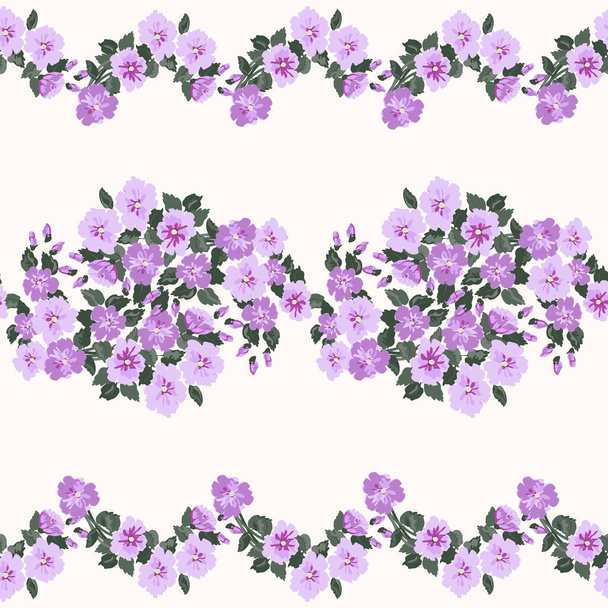  Cute plant border. Floral piece of garment print. Flower design for wallpapers, print, gift wrap and scrapbooking. - Vecteur, image