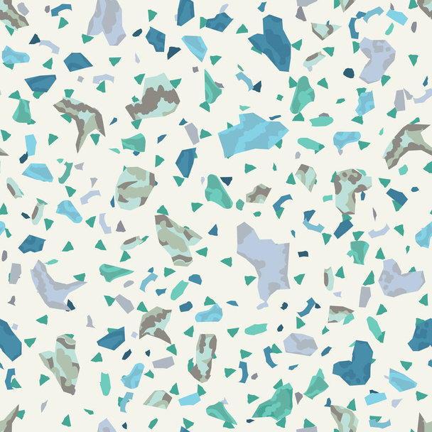  Seamless abstract terrazzo pattern. Creative illustration for textile or book covers, manufacturing, wallpapers, print, gift wrap, flooring - Wektor, obraz