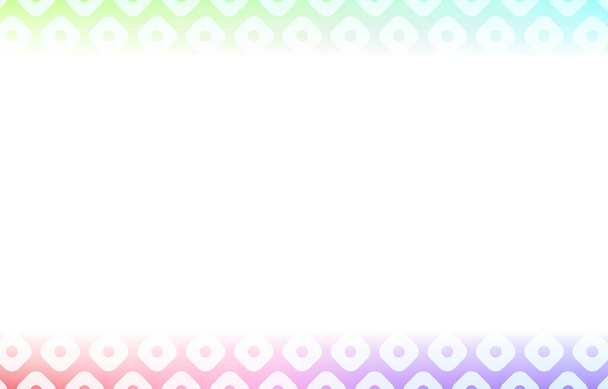 Background material: Illustration of pale rainbow gradation and Japanese pattern, soft atmosphere - Vector, Image