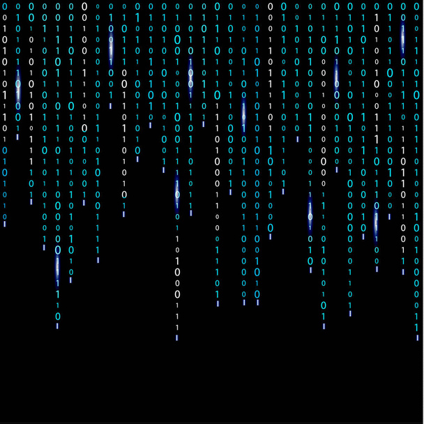 Elektroninen digitaalinen sarja, käsitellyt laskelmat, salatut tiedot, salaiset tiedot. Matrix, koodi, aika, numero. - Vektori, kuva