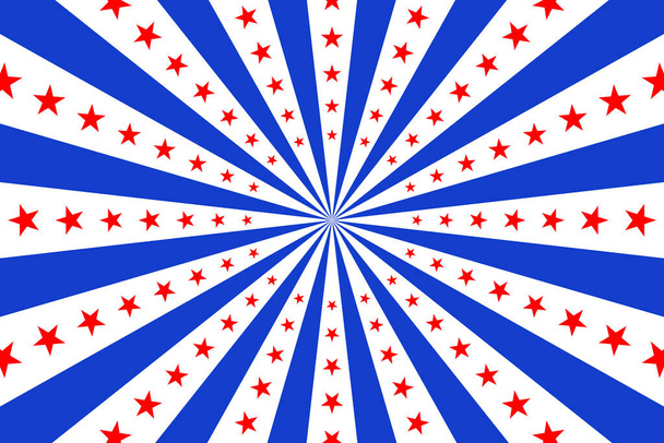 Poster with colors of American flag - Vector, Image
