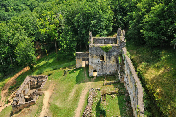 Francja, malowniczego zamku commarque w dordogne - Zdjęcie, obraz