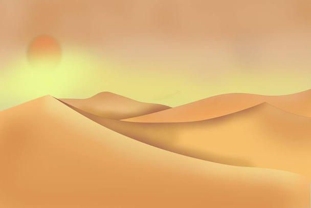 ベクトルの砂漠のイラストの背景 - 写真・画像