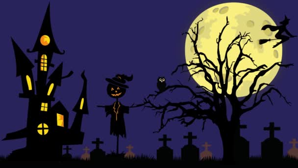 Happy Halloween Elokuva on tarkoitettu nettisivulle, sosiaaliseen mediaan, puhelimeen - Materiaali, video