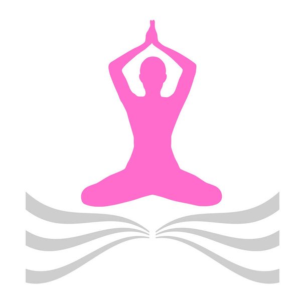 wellness yoga γραφικό σε ποιότητα διάνυσμα - Διάνυσμα, εικόνα