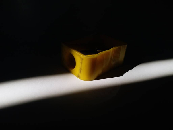 a picture of  Pencil sharpener on black background - Photo, Image
