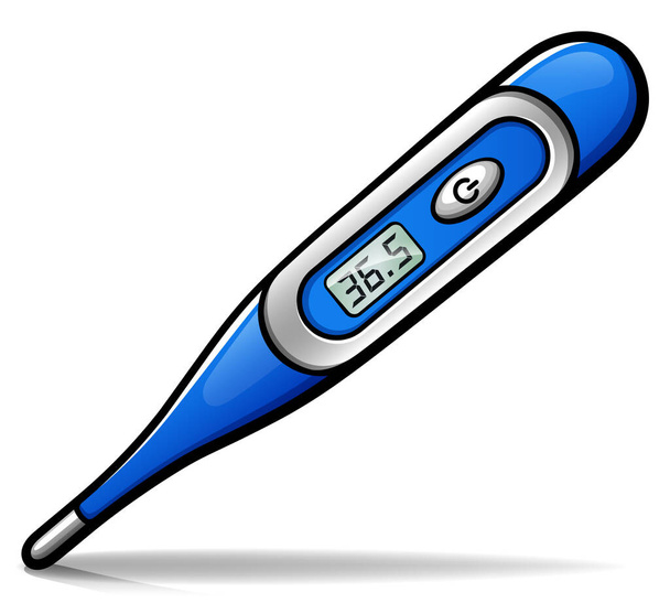 Digital Kitchen Thermometer Stock Vector - Illustration of cartoon