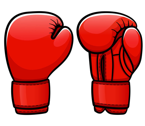 Vector illustration of boxing gloves cartoon isolated - Vector, Image