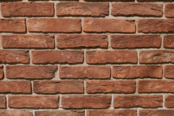 part of an old brick brown wall as background - Photo, Image