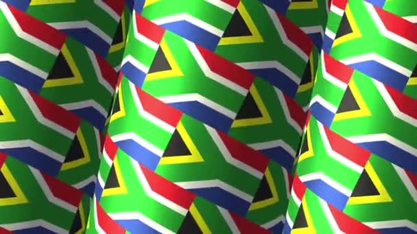Güney Afrika bayrağı animasyon küçük resim tanıtım sosyal medya 4k - Video, Çekim