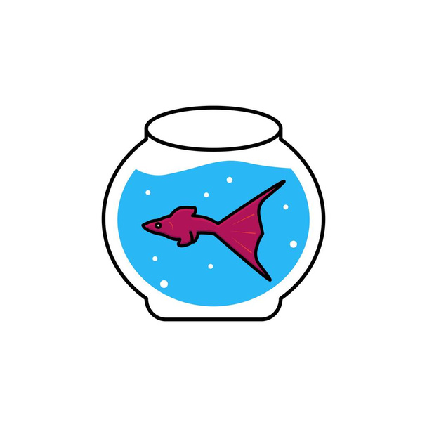 Fische im Aquarium Vektor Design-Vorlage Illustration - Vektor, Bild