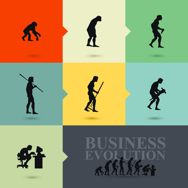 ビジネスの進化の概念 - ベクター画像