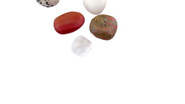 De nombreuses sortes de pierres de cristal
 - Séquence, vidéo