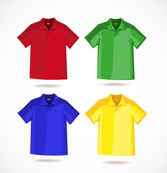 Multi-colored T-shirts under the application of your logo - Фото, изображение