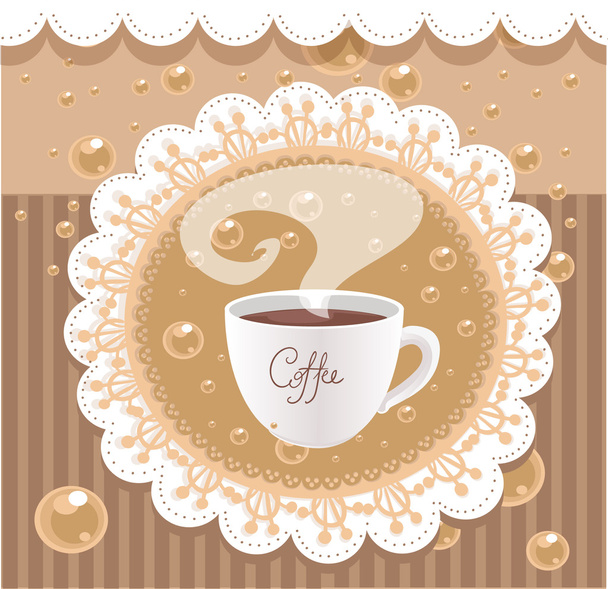 Coffee shop openwork card - Foto, imagen