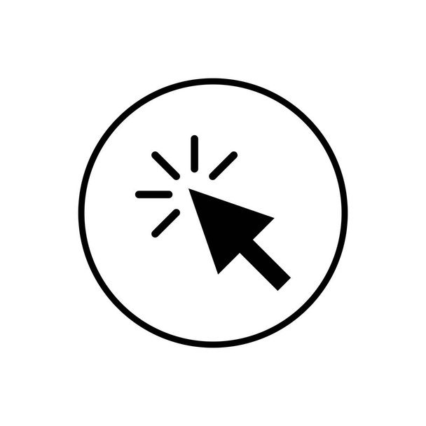 Click icon. Cursor icon. Computer mouse click cursor black arrow icons. - Vector, Image