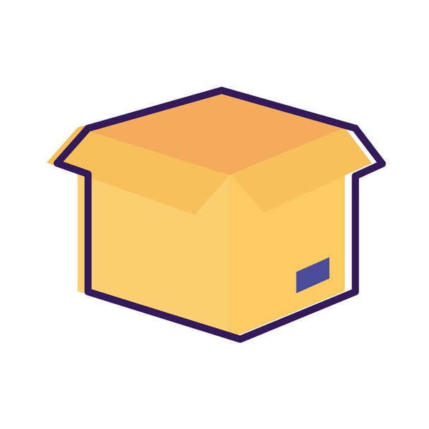 boîte carton emballage livraison ligne de service et style de remplissage
 - Vecteur, image