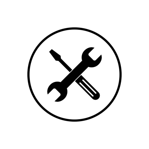 Icono de reparación. Llave y destornillador icono. Configuración icono de vector
 - Vector, Imagen