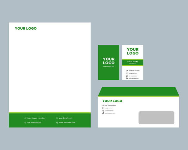 Stationery template design, Corporate identity business set - Vector, Image
