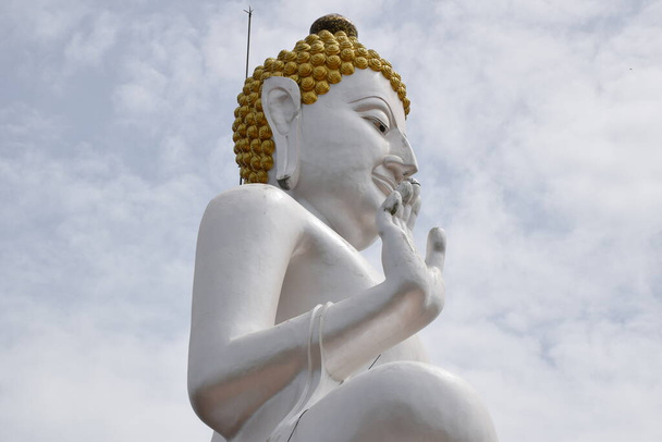 Статуи Будды в тайских храмах почитаются и почитаются буддистами, чтобы помнить о добре и воздерживаться от зла
. - Фото, изображение