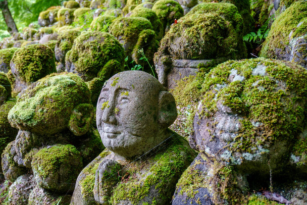 Kyoto Japonya 'da bulunan geleneksel Japon Budist tapınağı "Otagi nenbutsu ji" - Fotoğraf, Görsel