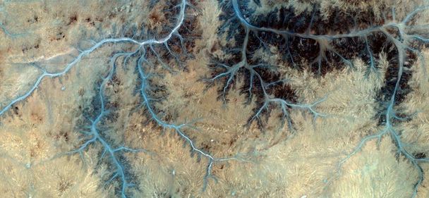 the roots of life, abstract photography of the deserts of Africa from the air. aerial view of desert landscapes, Genre: Abstract Naturalism, from the abstract to the figurative, contemporary photo art - Photo, Image