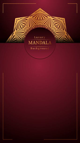 Ornamental de lujo Mandala fondo islámico con patrones árabes de oro para la invitación de la boda, portada del libro
. - Vector, imagen