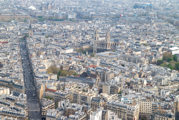パリ、フランスの街でモンパルナスツアーからの空中ビュー - 写真・画像