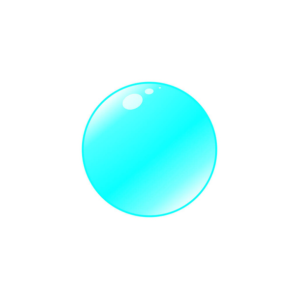 Transparent glass ball of blue color. - Vektor, obrázek