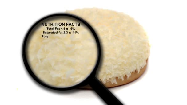 Táplálkozási tények a sütiben - Felvétel, videó