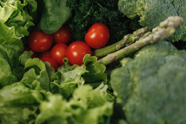 fresh tomato and salad for healthy dinner - Zdjęcie, obraz