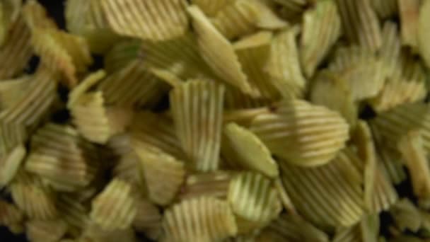 Chips scatter in the air. Slow motion 250 fps - Footage, Video