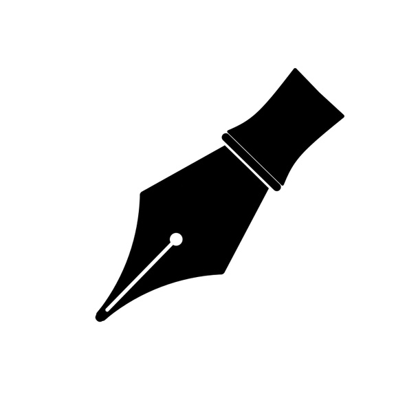 Ink Pen icon on white background.Equipment for creating art. - Photo, Image