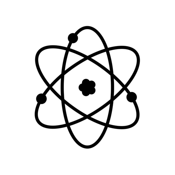 Ikona neutronowa atomu molekularnego na białym tle. - Zdjęcie, obraz